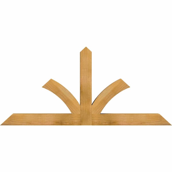 Ekena Millwork Richland Rough Sawn Timber Gable Bracket, Western Red Cedar, 60"W x 27"H x 4"D x 4"F, 11/12 Pitch GBW060X27X0404RIC00RWR - main